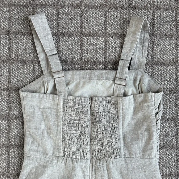 Women’s Abercrombie & Fitch Printed Linen Dress Tan. Size S. - Picture 6 of 7